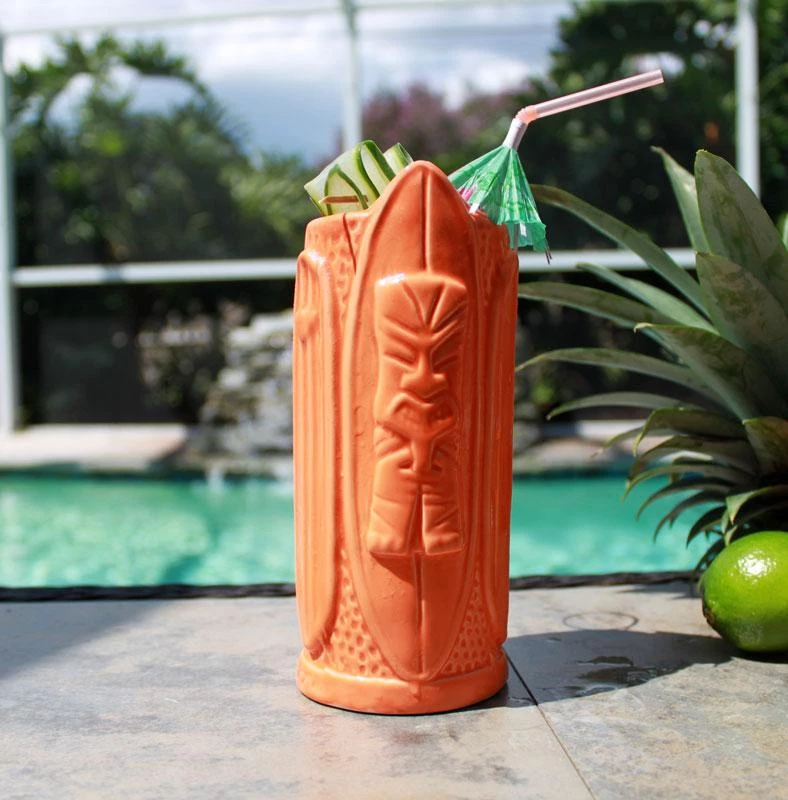Budget 😍 Bars Tiki Surf Mug- Orange 💯 4 Budget 😍 Bars Tiki Surf Mug- Orange 💯 - Image 2