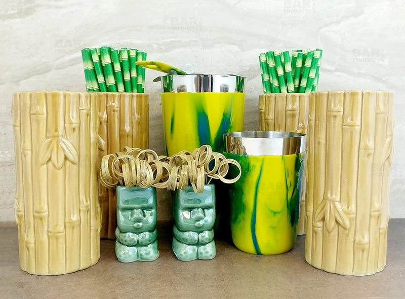 Coupon 😍 Bars Bamboo Tiki Drinkware Bar Set ✔️ 4 Coupon 😍 Bars Bamboo Tiki Drinkware Bar Set ✔️ - Image 2