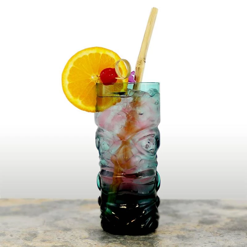 Discount 👍 Bars BarConic® Teal Tiki Glass - 15oz 🛒 6 Discount 👍 Bars BarConic® Teal Tiki Glass - 15oz 🛒 - Image 4
