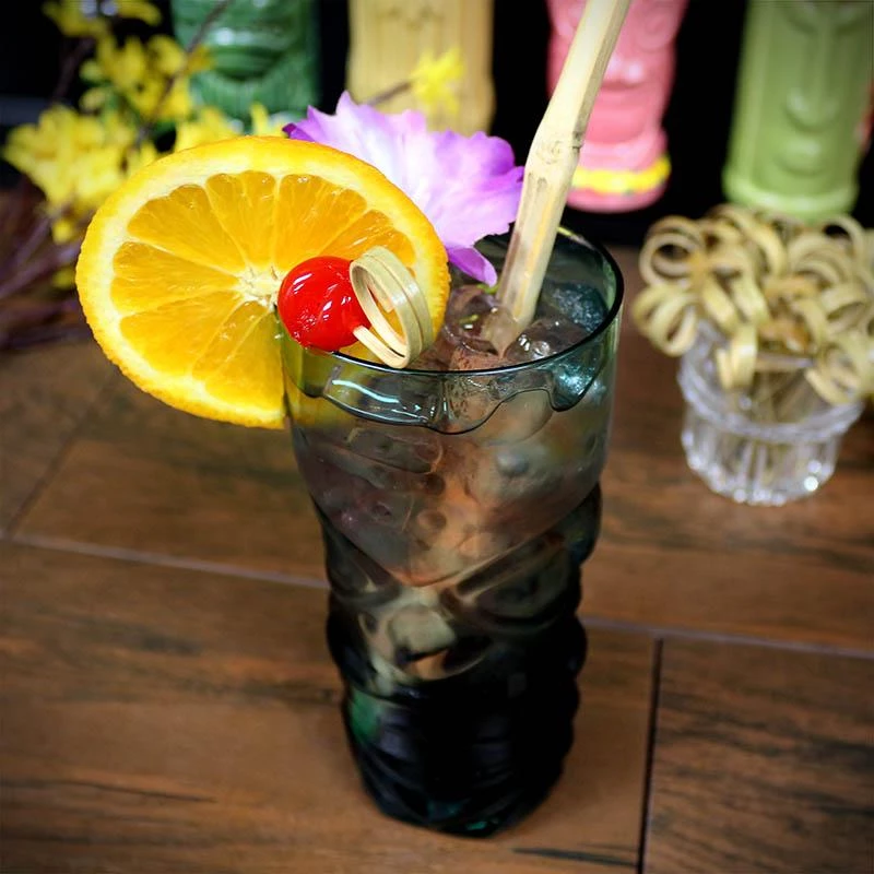 Discount 👍 Bars BarConic® Teal Tiki Glass - 15oz 🛒 8 Discount 👍 Bars BarConic® Teal Tiki Glass - 15oz 🛒 - Image 6