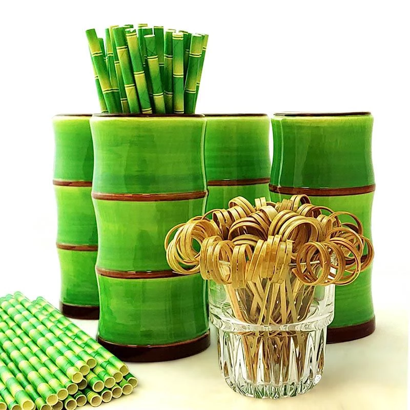 Best Sale 🔔 Bars Green Bamboo Tiki Mug Drinkware Set 💯 3 Best Sale 🔔 Bars Green Bamboo Tiki Mug Drinkware Set 💯