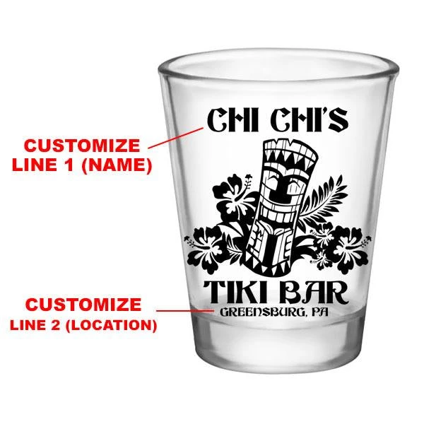Best Sale 🔥 Bars CUSTOMIZABLE Clear Shot Glass - Tiki Bar - 1.75oz ⭐ 4 Best Sale 🔥 Bars CUSTOMIZABLE Clear Shot Glass - Tiki Bar - 1.75oz ⭐ - Image 2