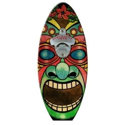 Cheap 🎁 Bars Carnival Tiki Man Surfboard Wall Mount Bottle Opener 😀