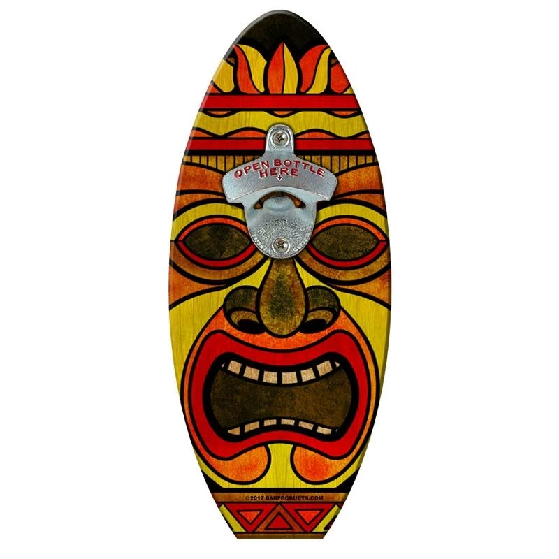 Hot Sale 😍 Bars Red Hot Tiki Man Surfboard Wall Mount Bottle Opener 🤩 3 Hot Sale 😍 Bars Red Hot Tiki Man Surfboard Wall Mount Bottle Opener 🤩