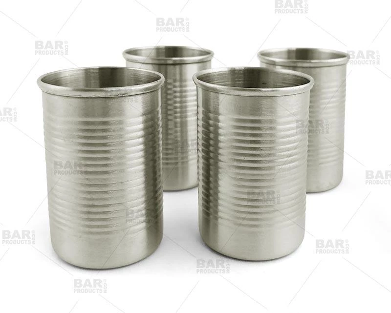 Wholesale ๐ Bars Tin Can Shots - 2 Oz - Unique Shots - Pack Of 4 ๐ 3 Wholesale ๐ Bars Tin Can Shots - 2 Oz - Unique Shots - Pack Of 4 ๐