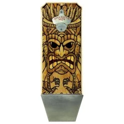 Outlet 🔔 Bars Tiki Man Wall Mount Bottle Opener With Cap Catcher 🤩