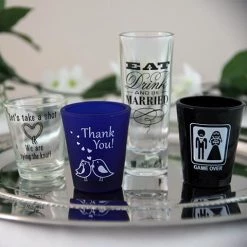 Best reviews of 🥰 Bars Wedding Themed Shot Glasses 🛒