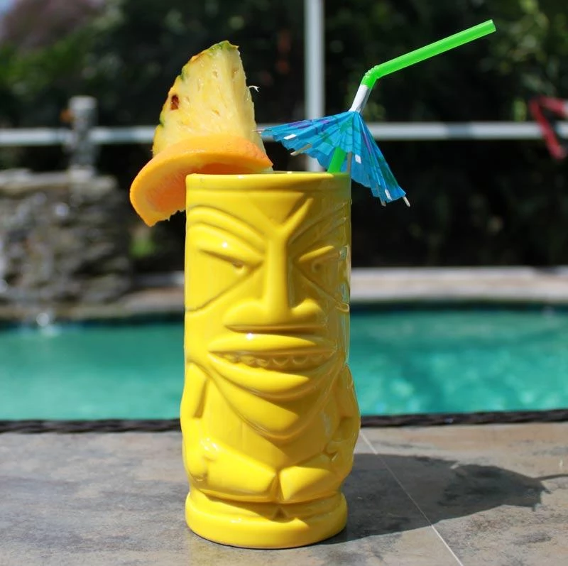 Best deal ✨ Bars BarConic® Tiki Mug – Yellow 12 Ounces ⭐ 4 Best deal ✨ Bars BarConic® Tiki Mug – Yellow 12 Ounces ⭐ - Image 2